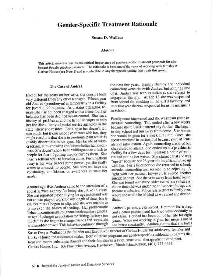 Female Specific Library Juvenile Justice Vision 20/20 Grand Valley